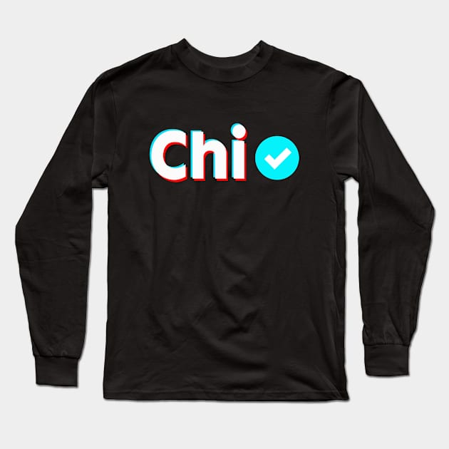 Chi Name Verify Blue Check Chi Name Gift Long Sleeve T-Shirt by Aprilgirls